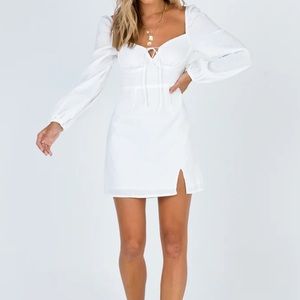 NEVER WORN! Princess Polly Alena Mini Dress. White. Size 2.